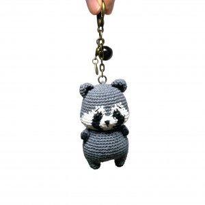 Crochet Raccoon Bag Charm