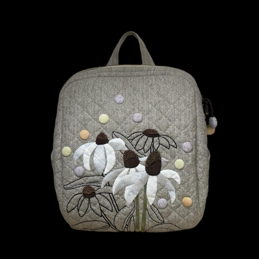 Exquisite Floral Appliqué Backpack