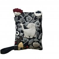 Playful Cat Applique Bag