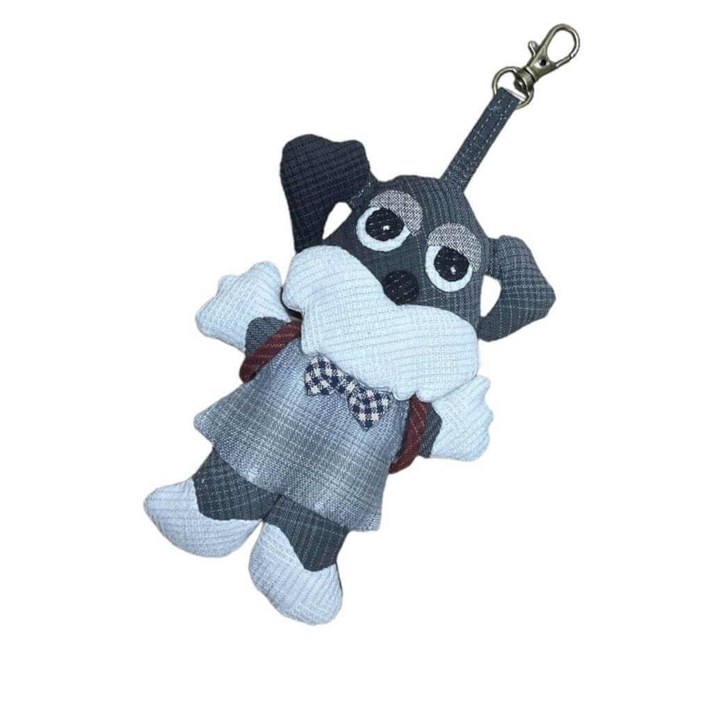 Schnauzer Fabric Bag Charm