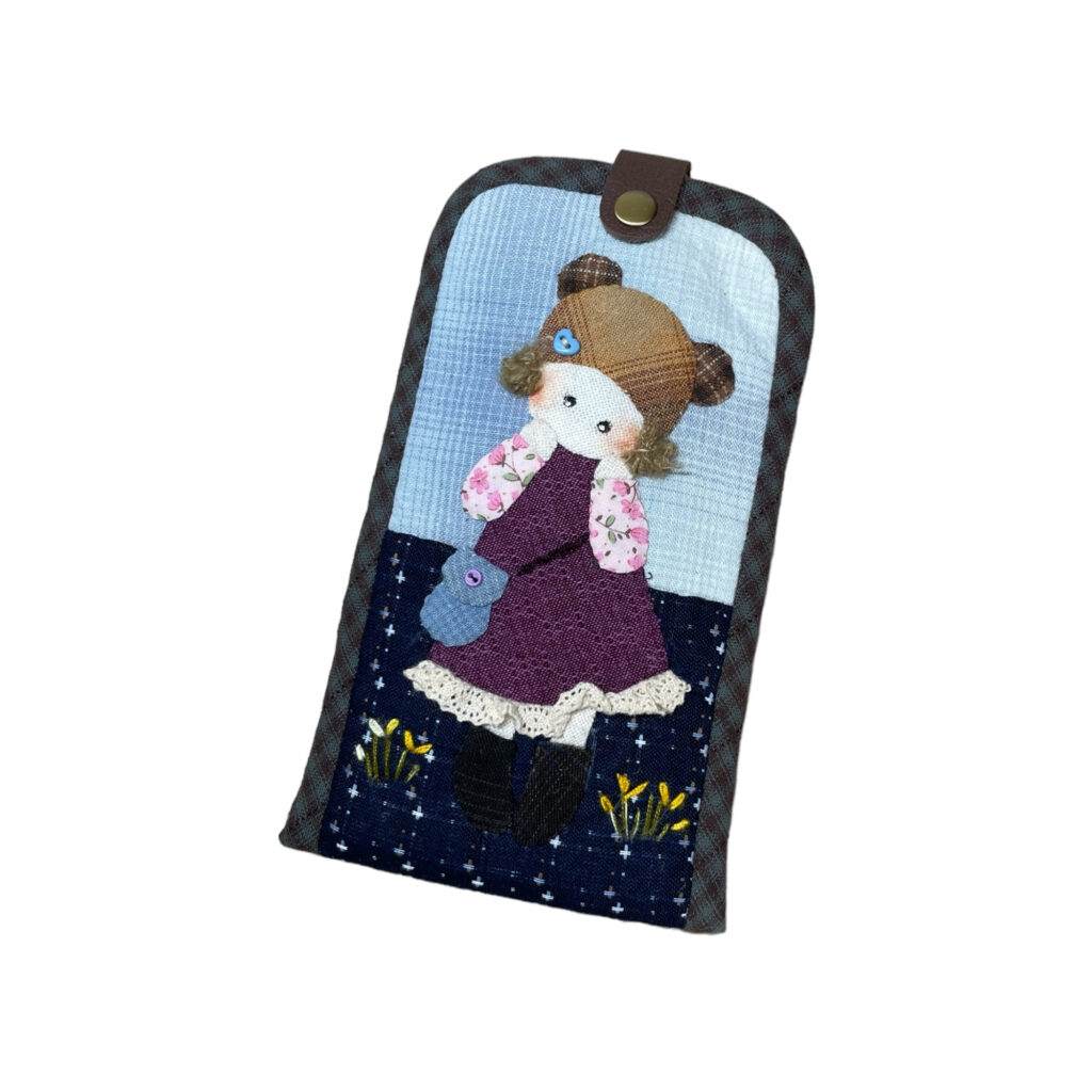 Blue Applique Mobile Cover