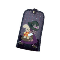 Purple Applique Mobile Cover