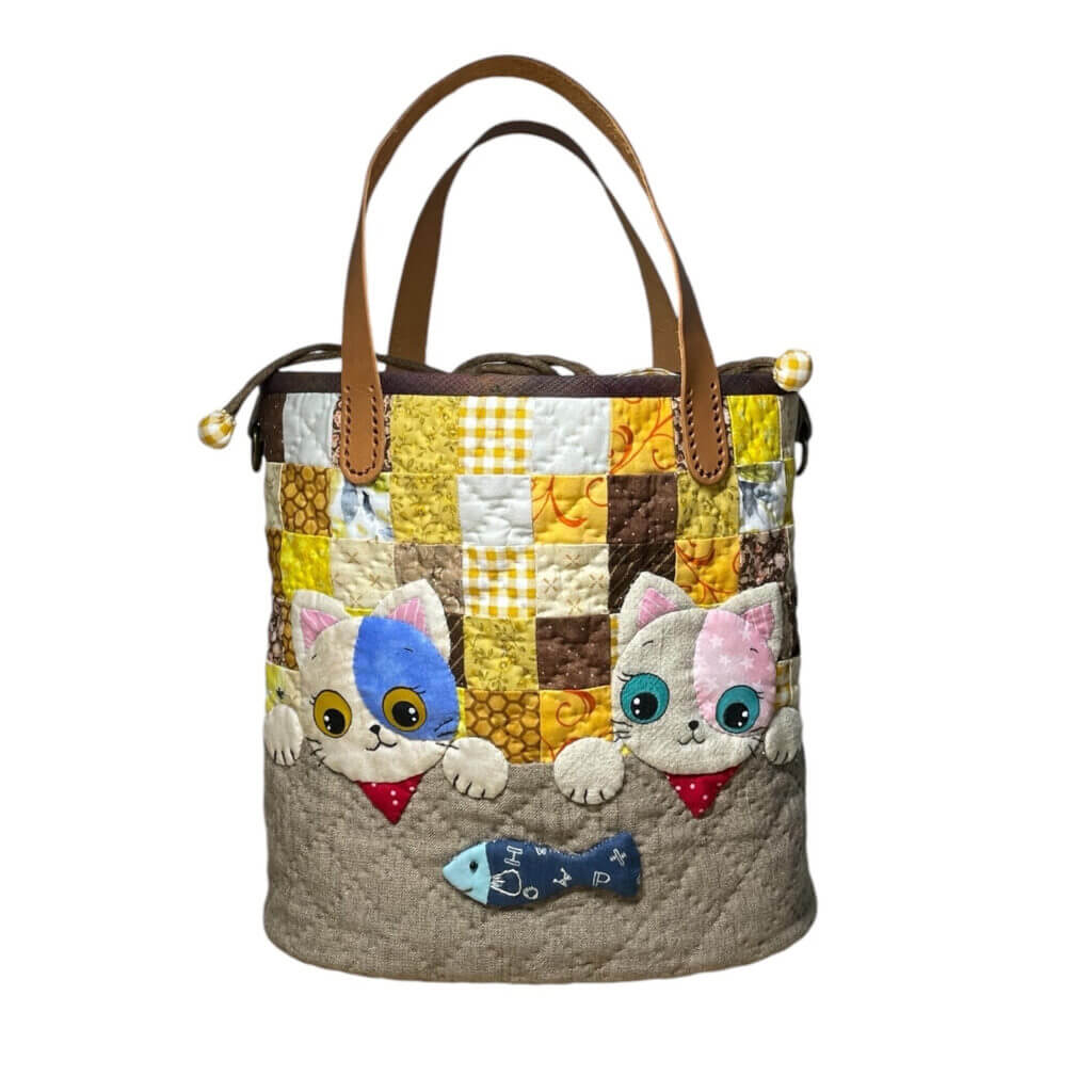 Quilted Cat Applique Bag