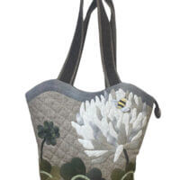 Quilted Floral Applique Bag