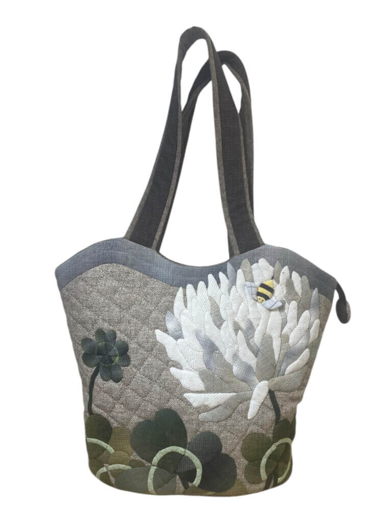 Quilted Floral Applique Bag