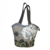 Quilted Floral Applique Bag