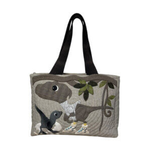 Handmade Dinosaur Applique Bag